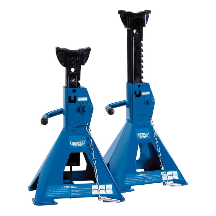 Draper Pair of Pneumatic Rise Ratcheting Axle Stands, 3 Tonne 01813