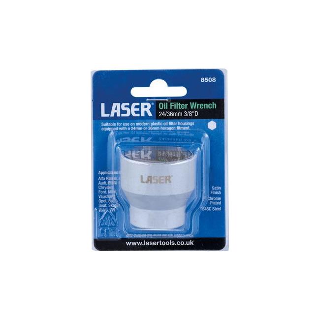 Laser Oil Filter Wrench 24/36mm 3/8"D 8508