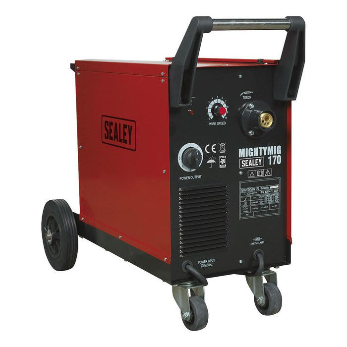 Sealey Professional Gas/No-Gas MIG Welder 170A with Euro Torch MIGHTYMIG170 Sealey - Town Tools 