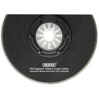 Draper HSS Segment Carpet Cutter, 100mm Diameter - APT300Z6/U