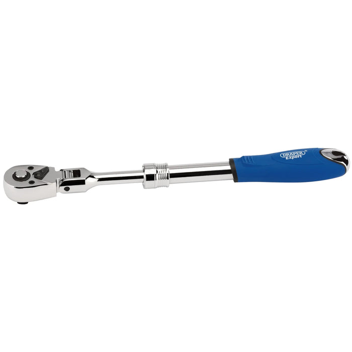 Draper Expert Flexible Head Extending Reversible Ratchet, Sq. Dr., 72 Tooth 1-3