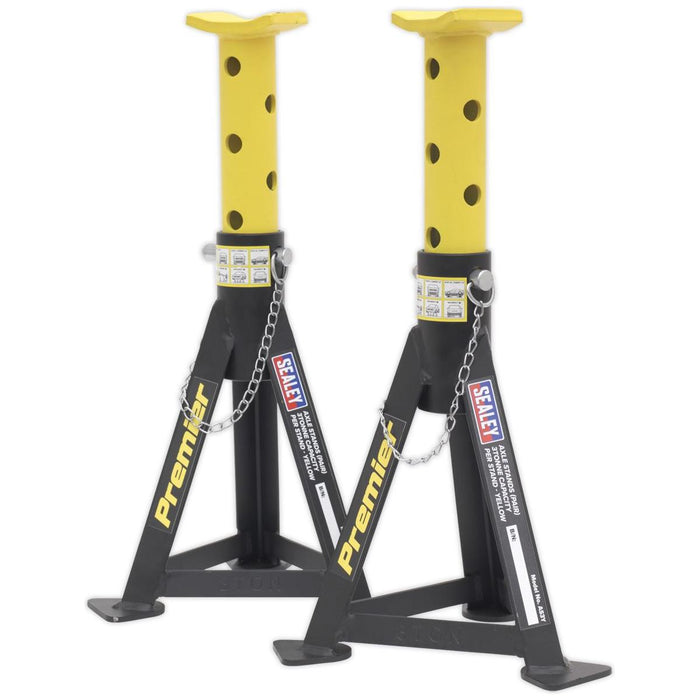 Sealey AXLe Stands (Pair) 3 Tonne Capacity per Stand Yellow AS3Y