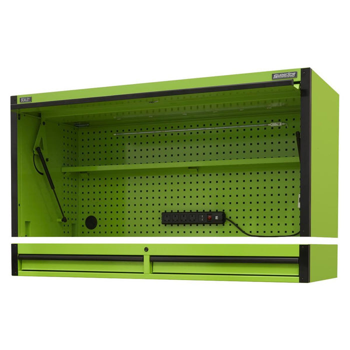 Superline Pro Superline PRO Black Edition Top Hutch & 2 Drawer Riser 1549mm Superline Pro - Town Tools 