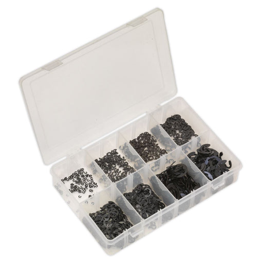Sealey E-Clip Retainer Assortment 800pc Metric AB012ER Sealey - Town Tools 