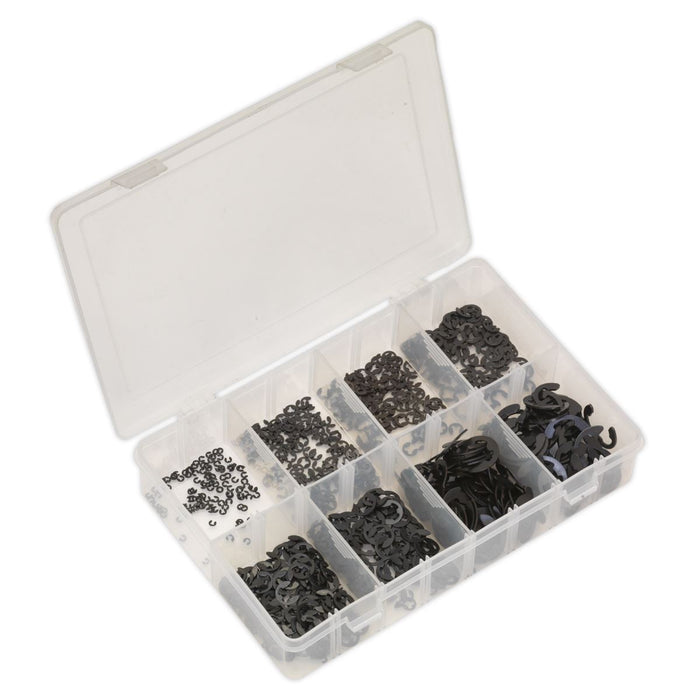 Sealey E-Clip Retainer Assortment 800pc Metric AB012ER Sealey - Town Tools 