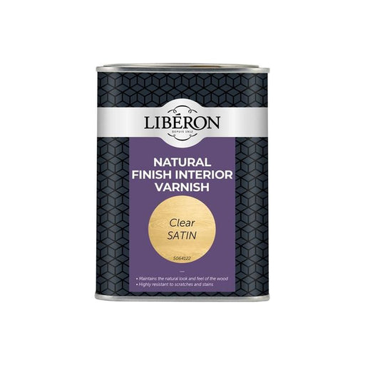 Liberon Natural Finish Interior Varnish Clear Satin 1 litre Liberon - Town Tools