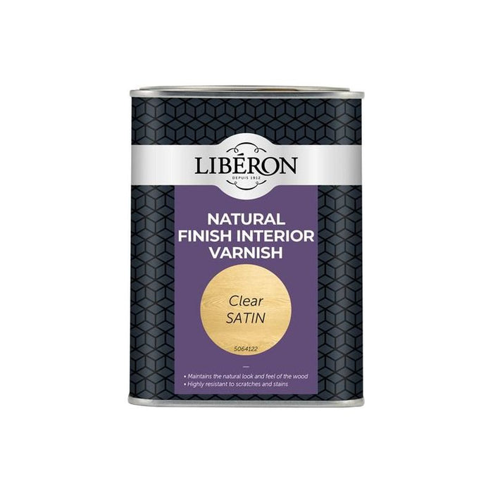 Liberon Natural Finish Interior Varnish Clear Satin 1 litre Liberon - Town Tools