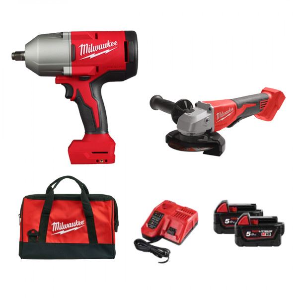 Milwaukee M18 1/2In. Brushless High Torque Impact Wrench Grinder Kit Milwaukee - Town Tools 