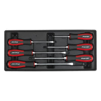 Sealey Tool Tray with Hammer-Thru Screwdriver Set 6pc TBT29