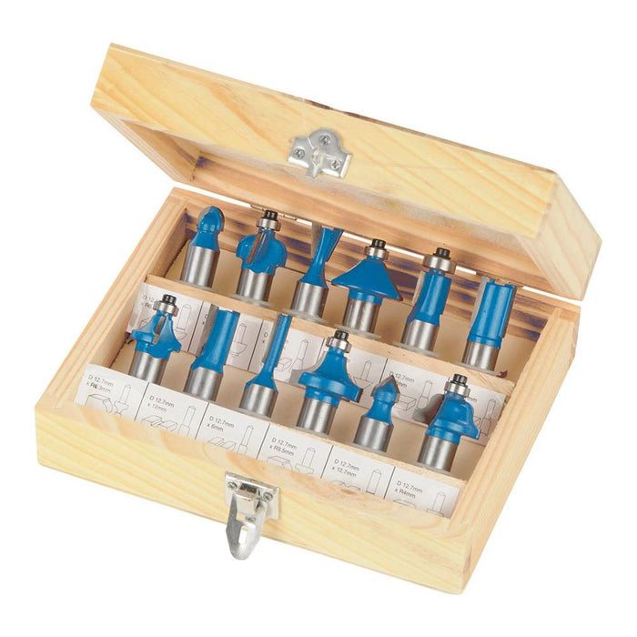 Silverline 1/2" TCT Router Bit Set 12pce 1/2" Silverline - Town Tools 