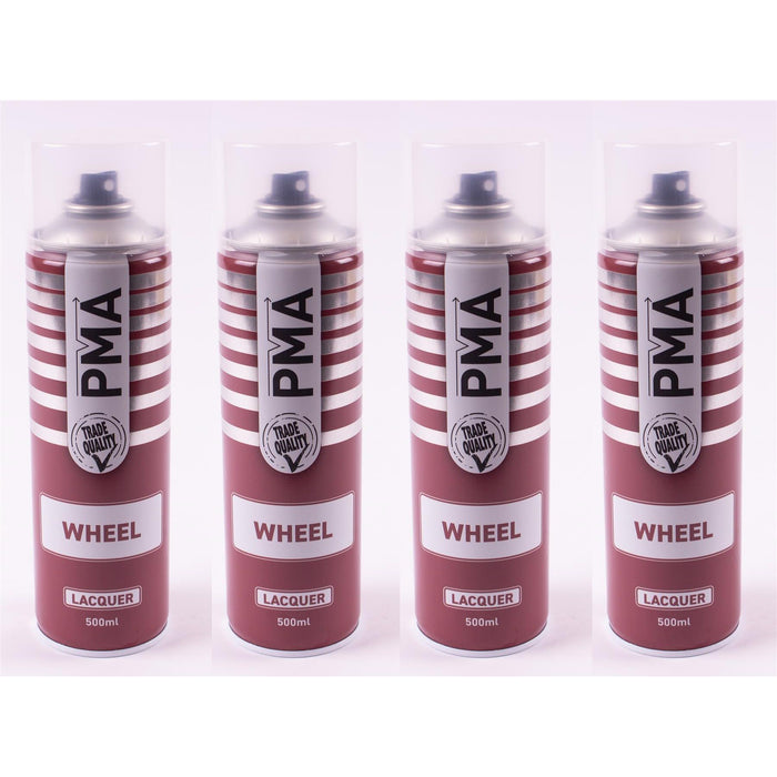 4 x PMA WHEEL LACQUER CLEAR PAINT SPRAY 500ml LAQUER BODYSHOP REPAIR PMA - Town Tools 