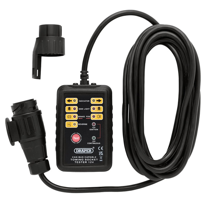 Draper CAN Bus 13 and 7-Pin Towbar Socket Tester - TST13C