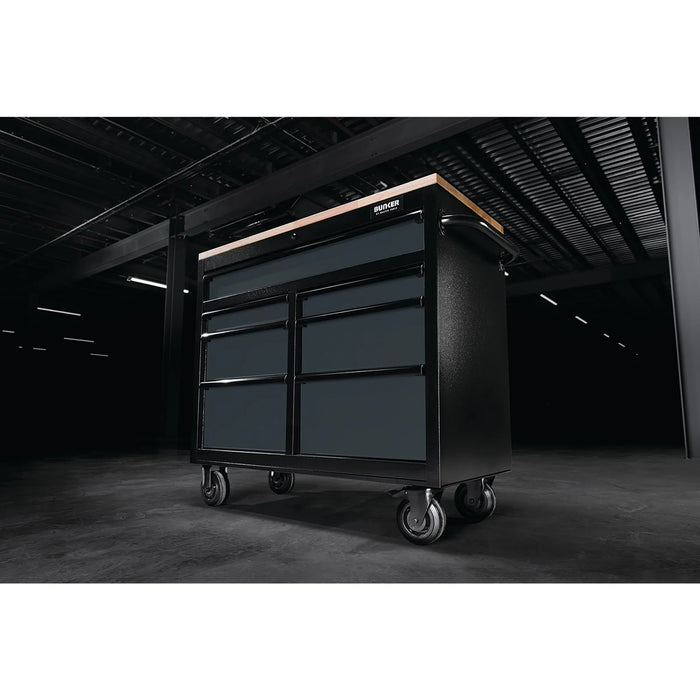 BUNKER 7 Drawer Workbench Roller Tool Cabinet, 41", Grey - B100-41G/FSC