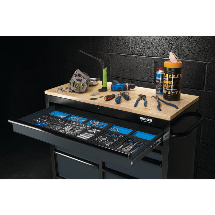 BUNKER 7 Drawer Workbench Roller Tool Cabinet, 41", Grey - B100-41G/FSC