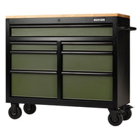 BUNKER 7 Drawer Workbench Roller Tool Cabinet, 41", Green - B100-41GR/FSC