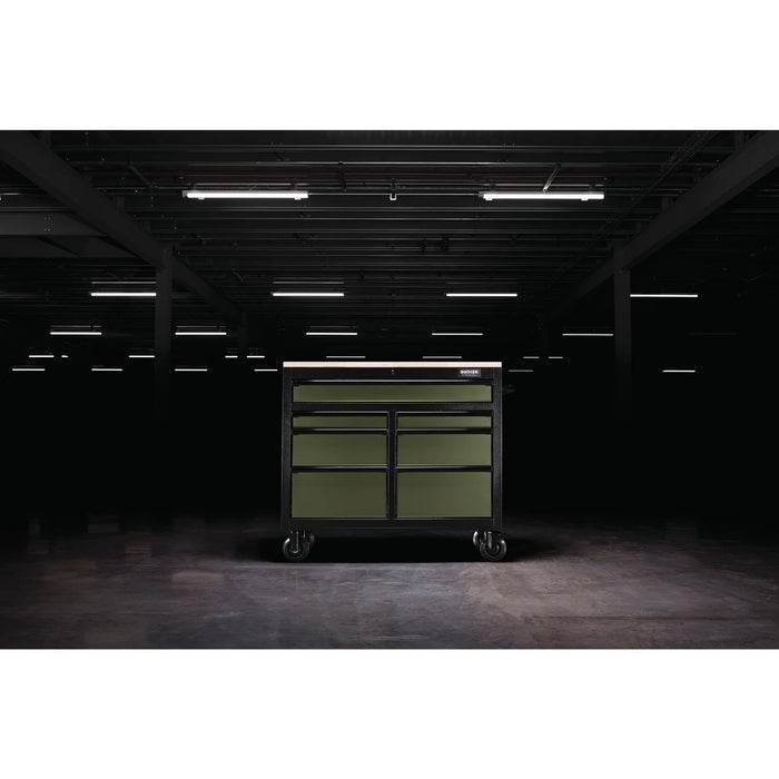 BUNKER 7 Drawer Workbench Roller Tool Cabinet, 41", Green - B100-41GR/FSC