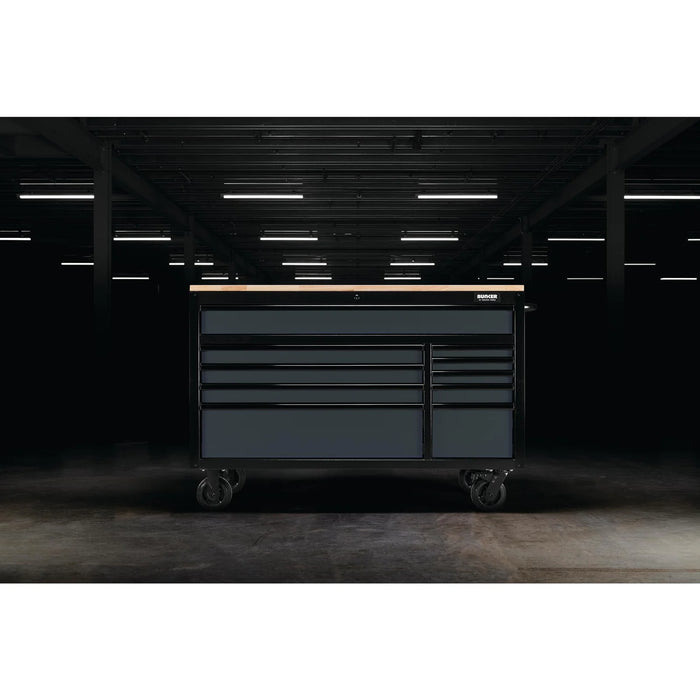 BUNKER 10 Drawer Workbench Roller Tool Cabinet, 56", Grey - B100-56G/FSC