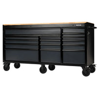 BUNKER 15 Drawer Workbench Roller Tool Cabinet, 72", Grey - B100-72G/FSC