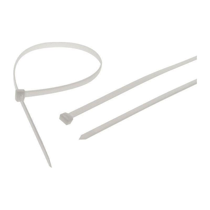 Faithfull Heavy-Duty Cable Ties White 9.0 x 1200mm (Pack 10) Faithfull - Town Tools
