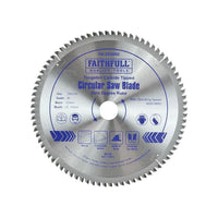 Faithfull TCT Circular Saw Blade Zero Degree 250 x 30mm x 80T