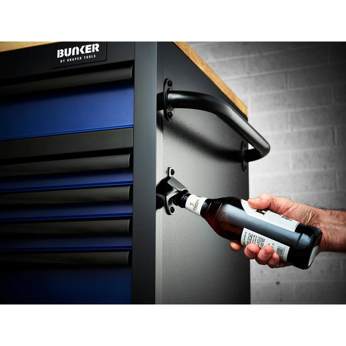 BUNKER 15 Drawer Workbench Roller Tool Cabinet, 61", Blue - B100-61B/FSC
