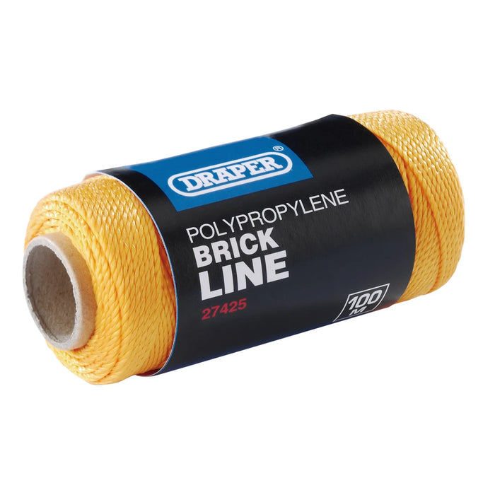 Draper Polypropylene Brick Line, 100m, Orange - BL100