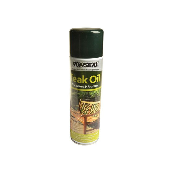 Ronseal Garden Furniture Teak Oil Aerosol 500ml Ronseal - Town Tools
