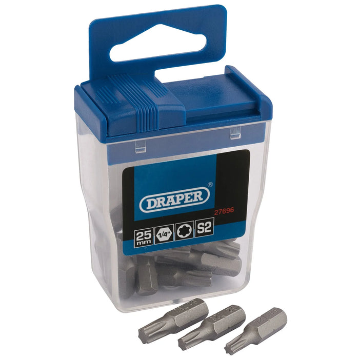 Draper TX-STAR® Assorted Long Insert Bits, 25mm (20 Piece) - TX/20TTC/C