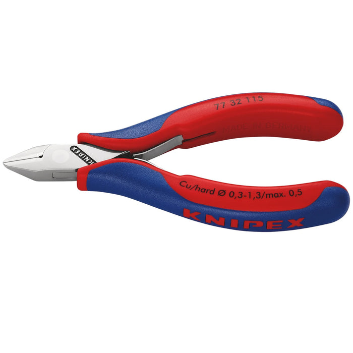 KNIPEX 77 32 115 Flush Electronics Diagonal Cutters, 115mm - 77 32 115 SB