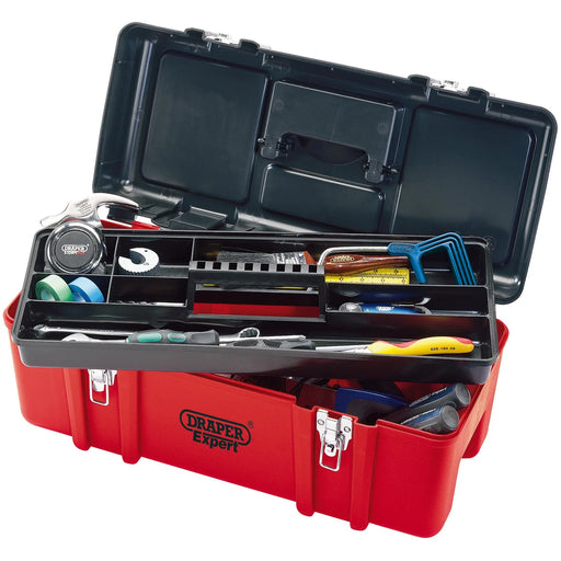 Draper Expert Plastic Tool Box with Tote Tray, 580mm - TB580 - image 1