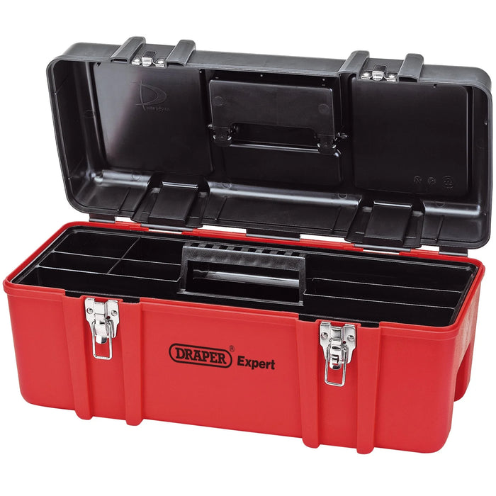 Draper Expert Plastic Tool Box with Tote Tray, 580mm - TB580