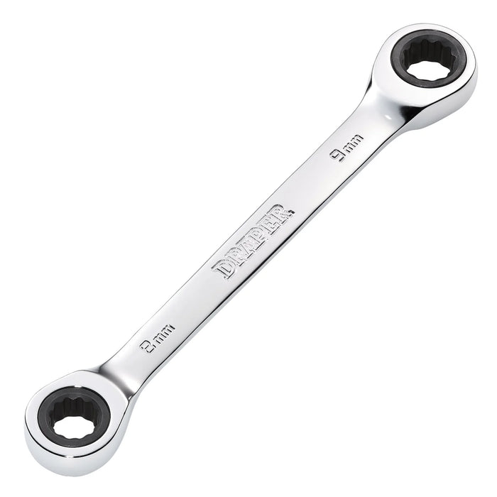 Draper HI-TORQ® Metric Double Ratchet Ring Spanner, 8 x 9mm - 8231BSMM