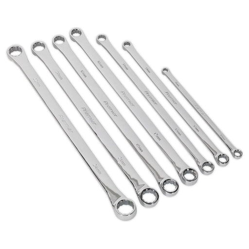 Sealey Double End Ring Spanner Set 7pc Extra-Long Metric AK6311 Sealey - Town Tools 