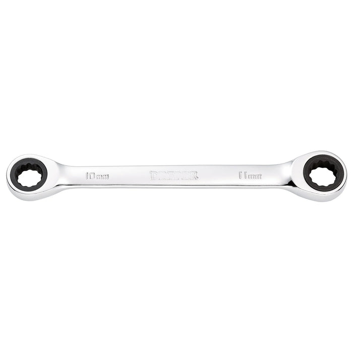 Draper HI-TORQ® Metric Double Ratchet Ring Spanner, 10 x 11mm - 8231BSMM