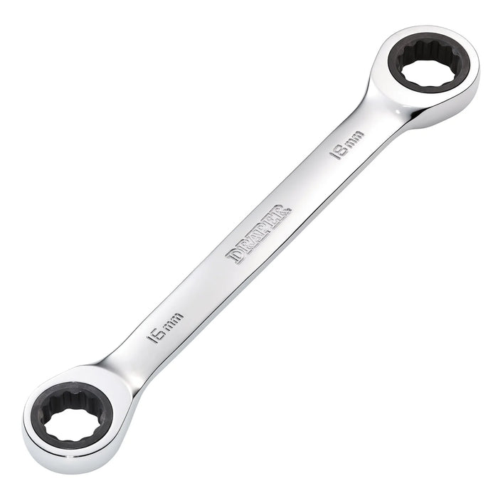 Draper HI-TORQ® Metric Double Ratchet Ring Spanner, 16 x 18mm - 8231BSMM
