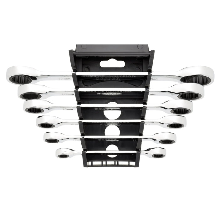 Draper HI-TORQ® Metric Double Ratchet Ring Spanner Set, 8 -19mm (6 Piece)
