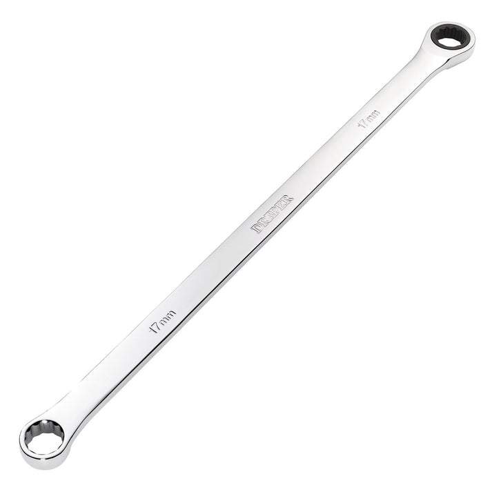 Draper HI-TORQ® Metric Extra-Long Double Ring Ratchet spanner 8-19mm