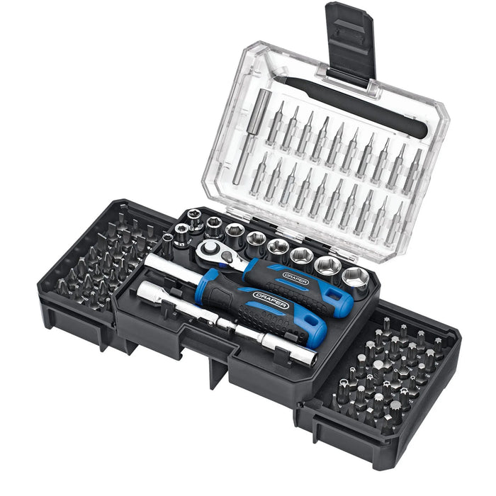 Draper Ratchet and Screwdriver Bit Set (92 Piece) - 200/92