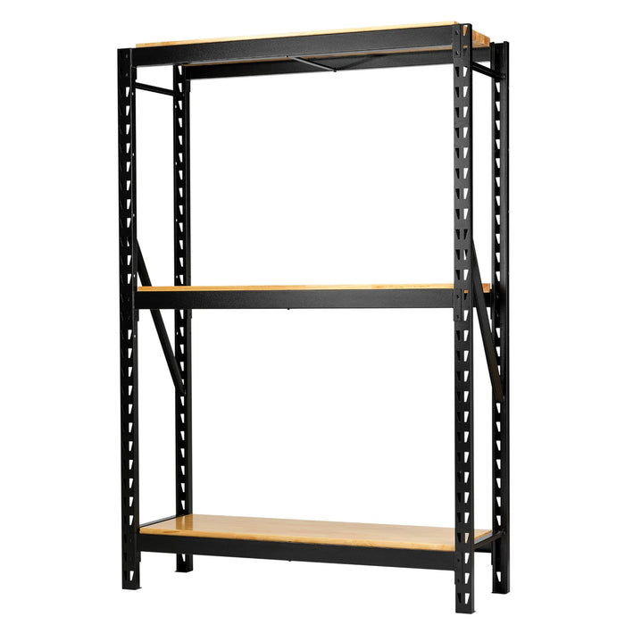 BUNKER® 14 Piece Modular 3 Tier Racking with Hardwood shelving 750-1500mm