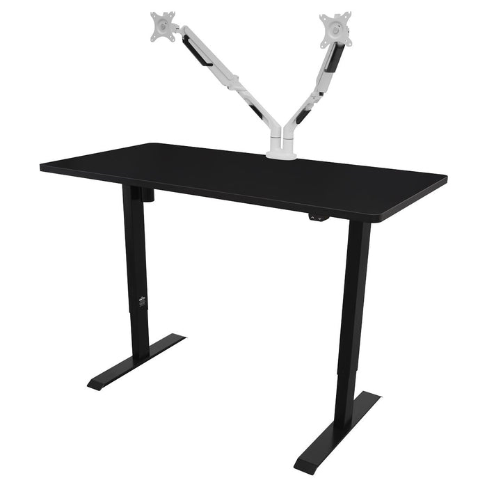 Dellonda Single Motor  Adjustable-Height Electric Sit/Stand Desk - Black Desktop