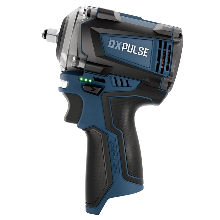 DXPULSE 12V Brushless Impact Wrench, 3/8" Sq. Dr., 250Nm (Sold Bare) - DX12VIW