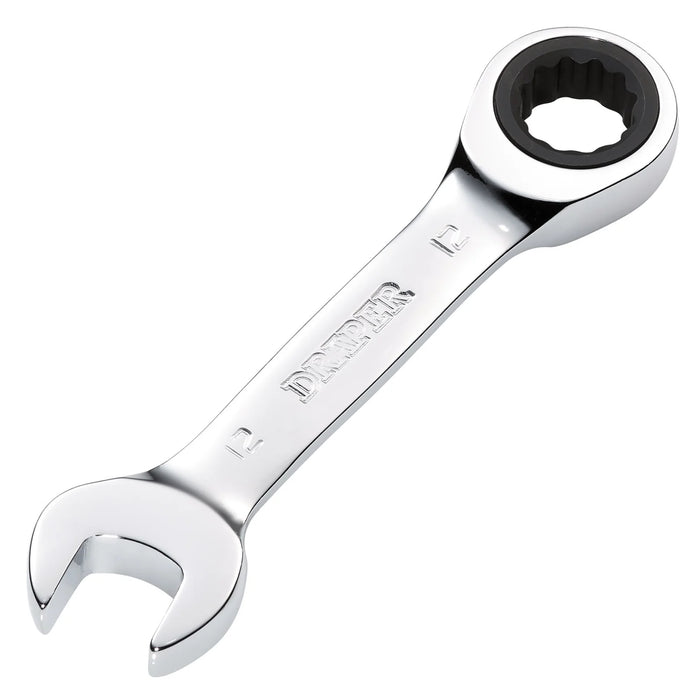 Draper HI-TORQ® Metric Stubby Ratchet Combination spanner 8-19mm