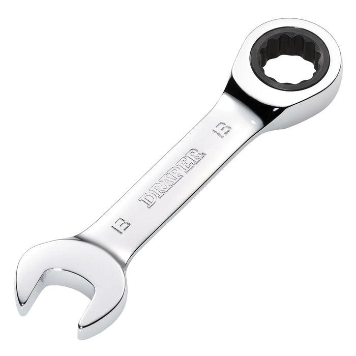 Draper HI-TORQ® Metric Stubby Ratchet Combination spanner 8-19mm