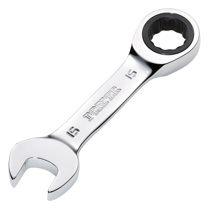 Draper HI-TORQ® Metric Stubby Ratchet Combination spanner 8-19mm