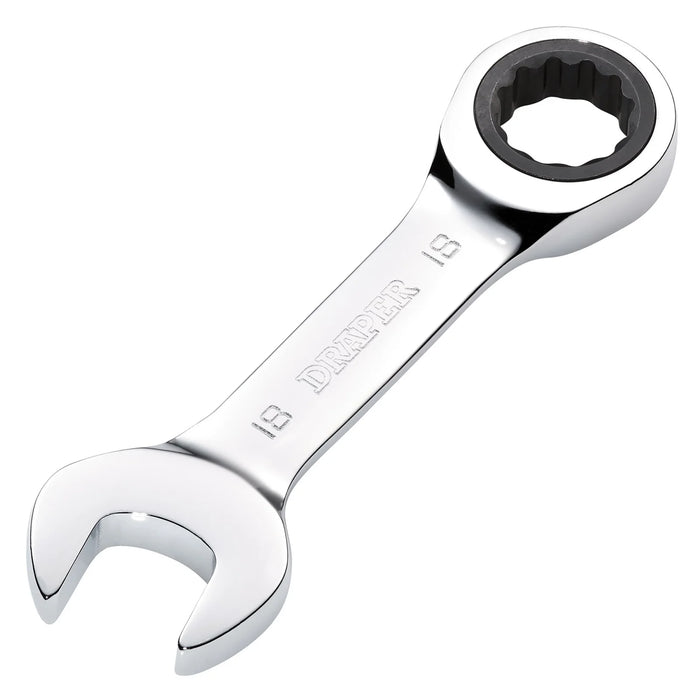 Draper HI-TORQ® Metric Stubby Ratchet Combination spanner 8-19mm