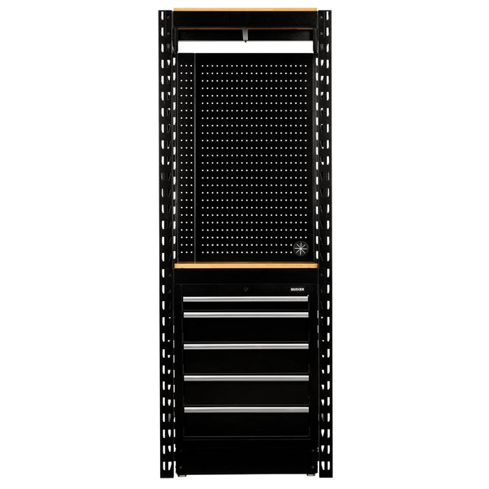 BUNKER 13 Piece Modular Storage Combo 2 Tier Racking with Hardwood Shelving
