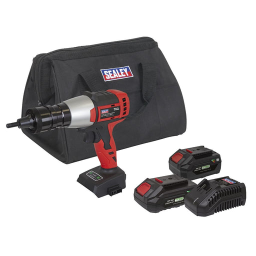 Sealey SV20 Series Brushless Cordless Nut Riveter 20V - 2 Batteries CP20VNRKIT Sealey - Town Tools 