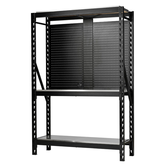 bunker® 17 Piece Modular 3 Tier Racking with Stainless Steel Shelving and