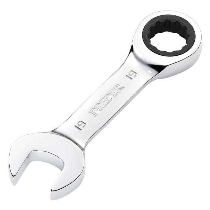 Draper HI-TORQ® Metric Stubby Ratchet Combination spanner 8-19mm