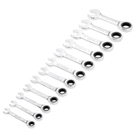 Draper HI-TORQ® Metric Stubby Ratchet Combination Spanner Set, 8 - 19mm (12